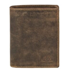 Greenburry Portafoglio RFID Combinato 2 Scomparti Marrone in Pelle Vintage
