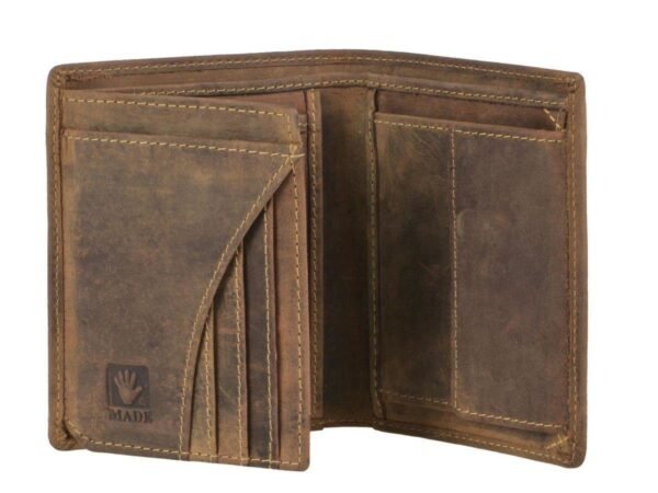 Greenburry Portafoglio RFID Combinato 2 Scomparti Marrone in Pelle Vintage - immagine 8