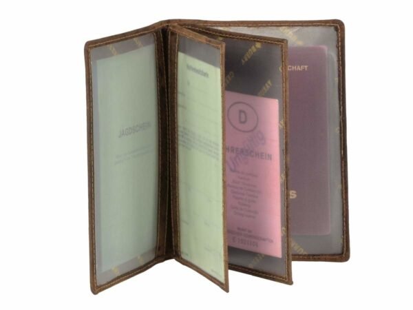 Greenburry Porta Documenti 4 Scomparti Cinghiale Marrone Vintage - immagine 5