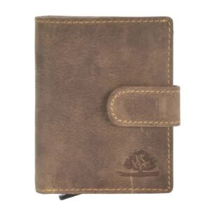 Greenburry Portacarte RFID con Moneta Marrone