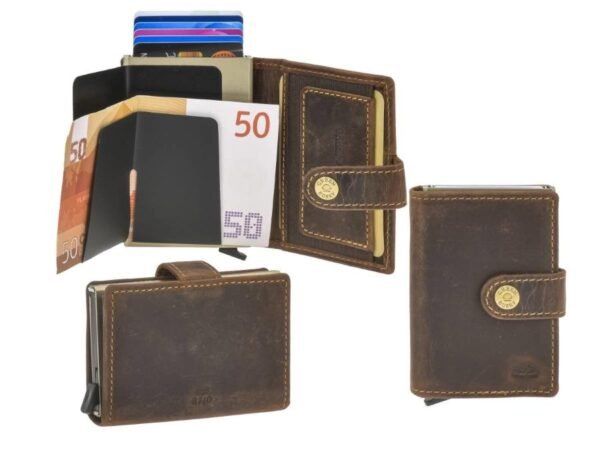 Greenburry Portacarte RFID Marrone Vintage Original - immagine 3