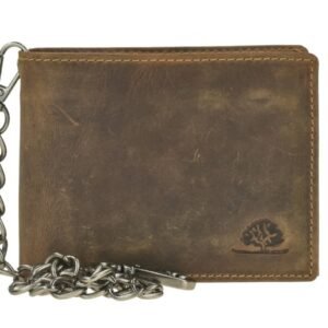 Greenburry Vintage Portafoglio “Save” Con Catena E Protezione RFID In Pelle