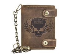 Greenburry Vintage Portafoglio Skull Combinato In Pelle