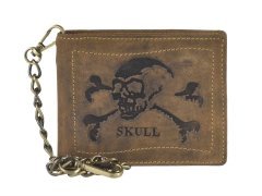 Greenburry Vintage Portafoglio Skull Con Scomparto Banconote In Pelle