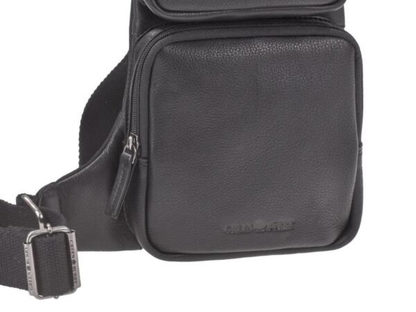 Greenburry Borsa a Tracolla Bodybag Nera VE3 Vintage - immagine 7