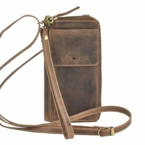 Greenburry Borsa/Portafoglio/Cellulare RFID in Pelle Vintage