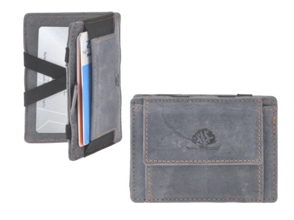 Greenburry Magic Wallet con Portamonete RFID Blu Acciaio - immagine 7