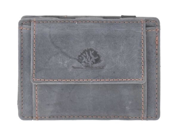 Greenburry Magic Wallet con Portamonete RFID Blu Acciaio