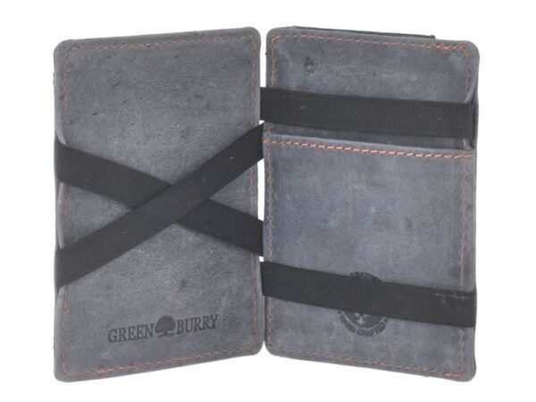 Greenburry Magic Wallet con Portamonete RFID Blu Acciaio - immagine 4