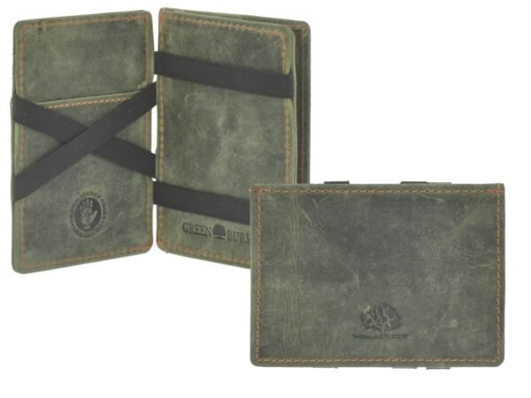 Greenburry Magic Wallet con Portamonete RFID Verde Bottiglia - immagine 5