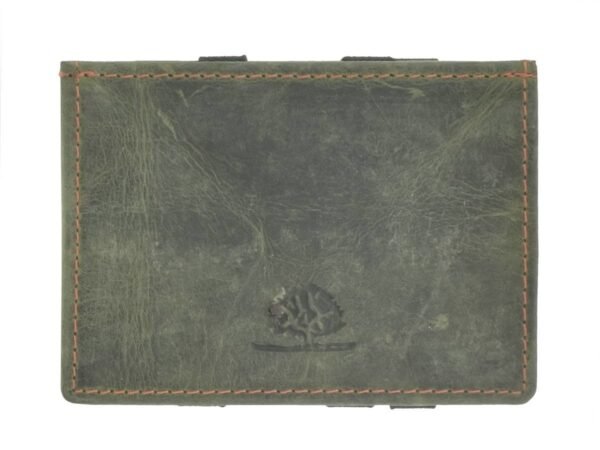 Greenburry Magic Wallet con Portamonete RFID Verde Bottiglia