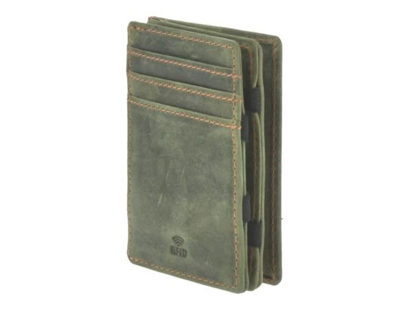 Greenburry Magic Wallet con Portamonete RFID Verde Bottiglia - immagine 3