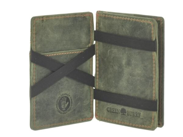 Greenburry Magic Wallet con Portamonete RFID Verde Bottiglia - immagine 2