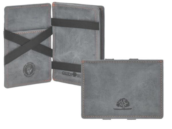 Greenburry Magic Wallet con Portamonete RFID Blu Acciaio - immagine 5