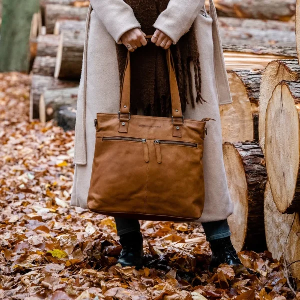 The Chesterfield Brand Shopper In Pelle Marrone Rome - immagine 6