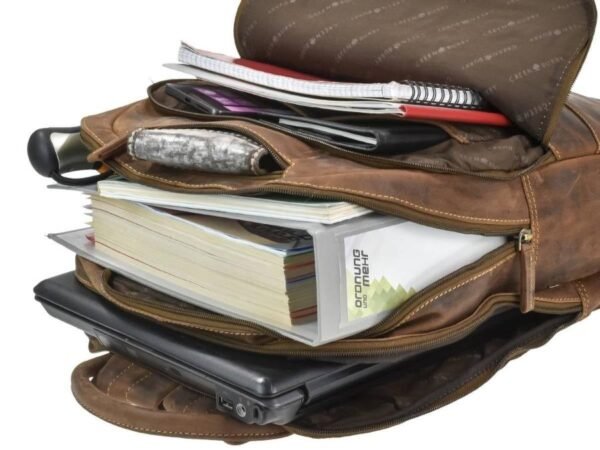 Greenburry Zaino Business con Zip in Pelle Vintage - immagine 11