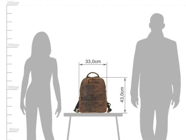 Greenburry Zaino Business con Zip in Pelle Vintage - immagine 3