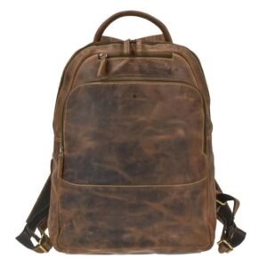 Greenburry Zaino Business con Zip in Pelle Vintage