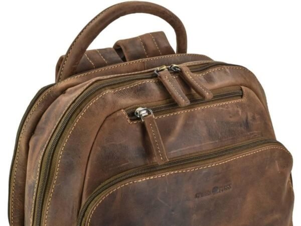 Greenburry Zaino Business con Zip in Pelle Vintage - immagine 5