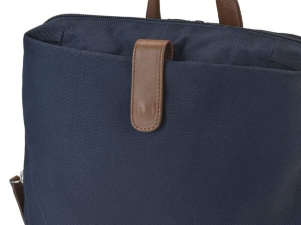 Greenburry Zaino City Eva Azzurro in Nylon e Pelle Naturale - immagine 6