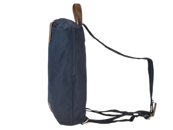 Greenburry Zaino City Eva Azzurro in Nylon e Pelle Naturale - immagine 5