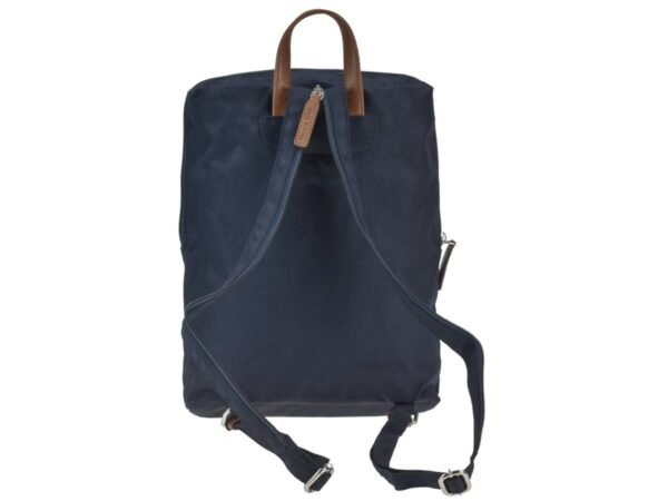 Greenburry Zaino City Eva Azzurro in Nylon e Pelle Naturale - immagine 4