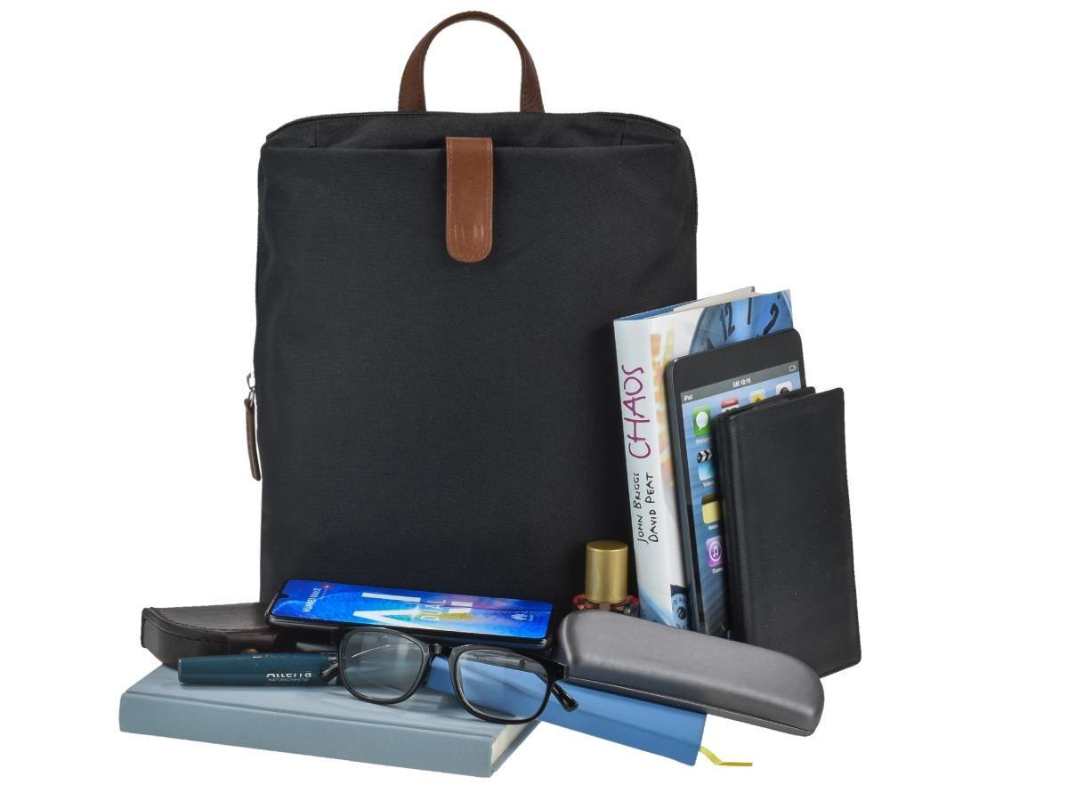 Greenburry Zaino City Eva Nero in Nylon e Pelle Naturale - immagine 9