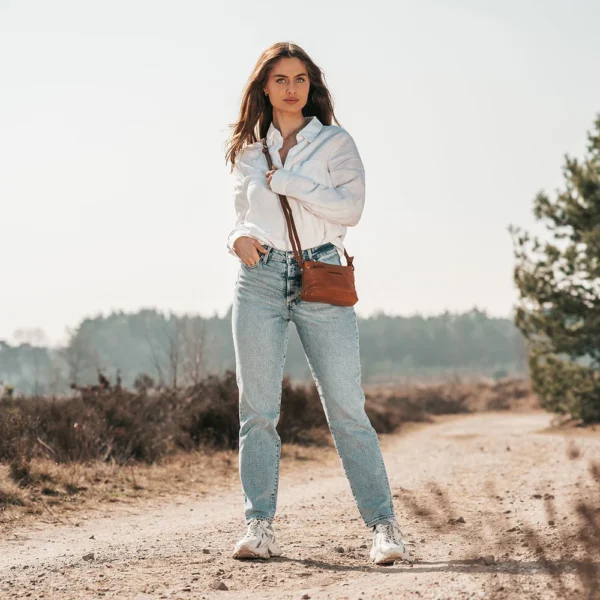 The Chesterfield Brand Borsa A Tracolla In Pelle Cognac Salerno - immagine 5