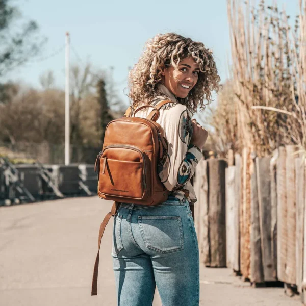 The Chesterfield Brand Zaino In Pelle Cognac Santana - immagine 2