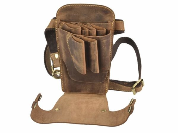 Greenburry Marsupio Da Parrucchiere Vintage Marrone In Pelle - immagine 11
