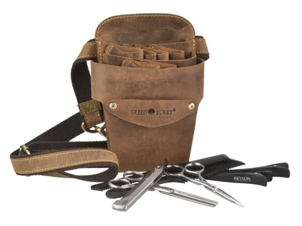 Greenburry Marsupio Da Parrucchiere Vintage Marrone In Pelle - immagine 16