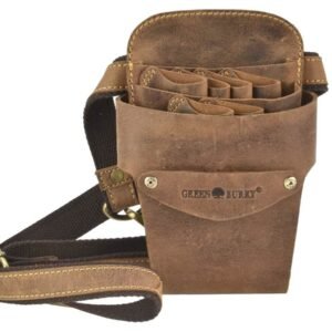 Greenburry Marsupio Da Parrucchiere Vintage Marrone In Pelle