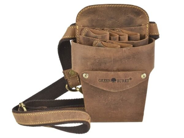 Greenburry Marsupio Da Parrucchiere Vintage Marrone In Pelle