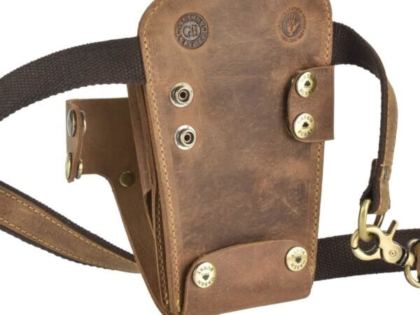 Greenburry Marsupio Da Parrucchiere Vintage Marrone In Pelle - immagine 12