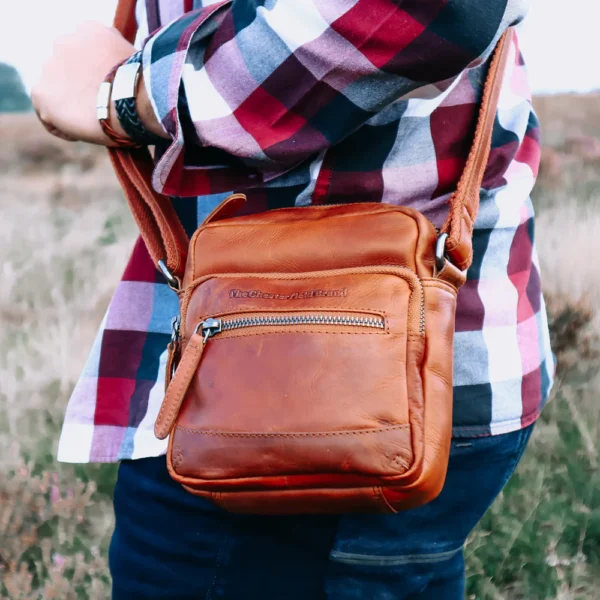 The Chesterfield Brand Borsa A Tracolla In Pelle Cognac Bremen - immagine 2