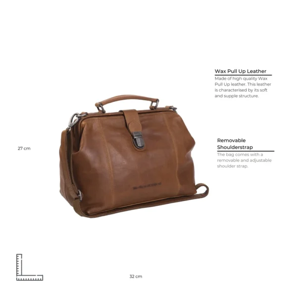 The Chesterfield Brand Borsa Dottore In Pelle Cognac Shaun - immagine 7