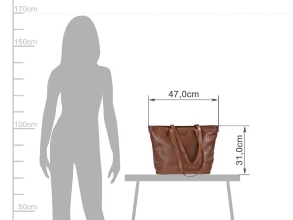 Greenburry Shopper XXL Waxy Vintage Tobacco Nut - immagine 9