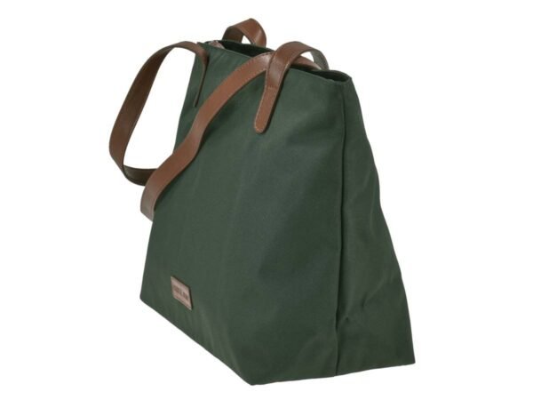 Greenburry Shopper Diana Verde in Nylon e Pelle Naturale - immagine 5