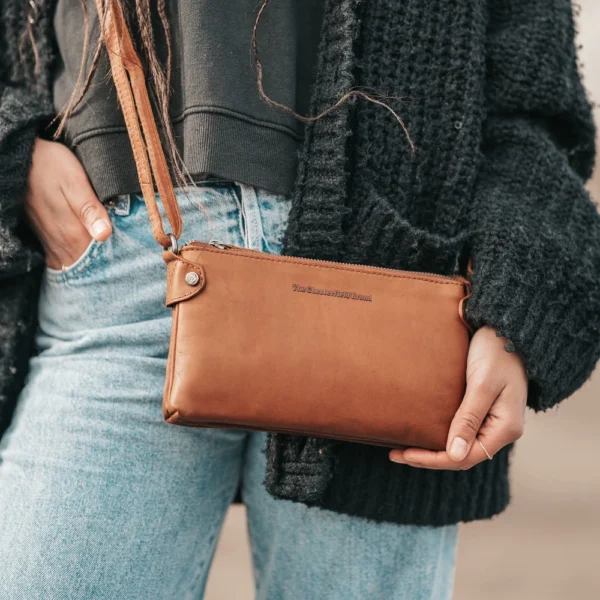 The Chesterfield Brand Borsa A Tracolla In Pelle Cognac Sisli - immagine 2