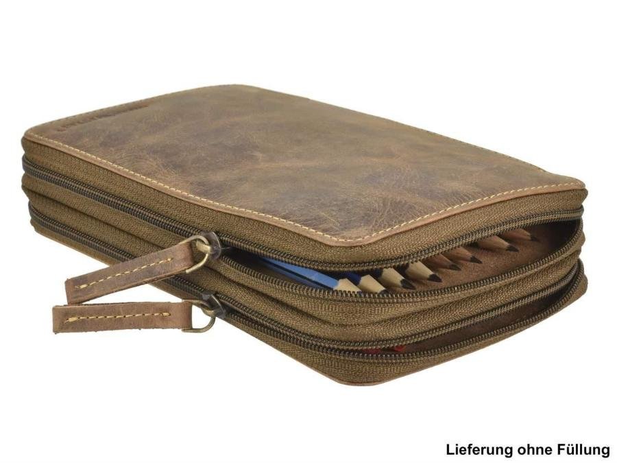 Greenburry Astuccio Con Cerniera Vintage Marrone In Pelle - immagine 8