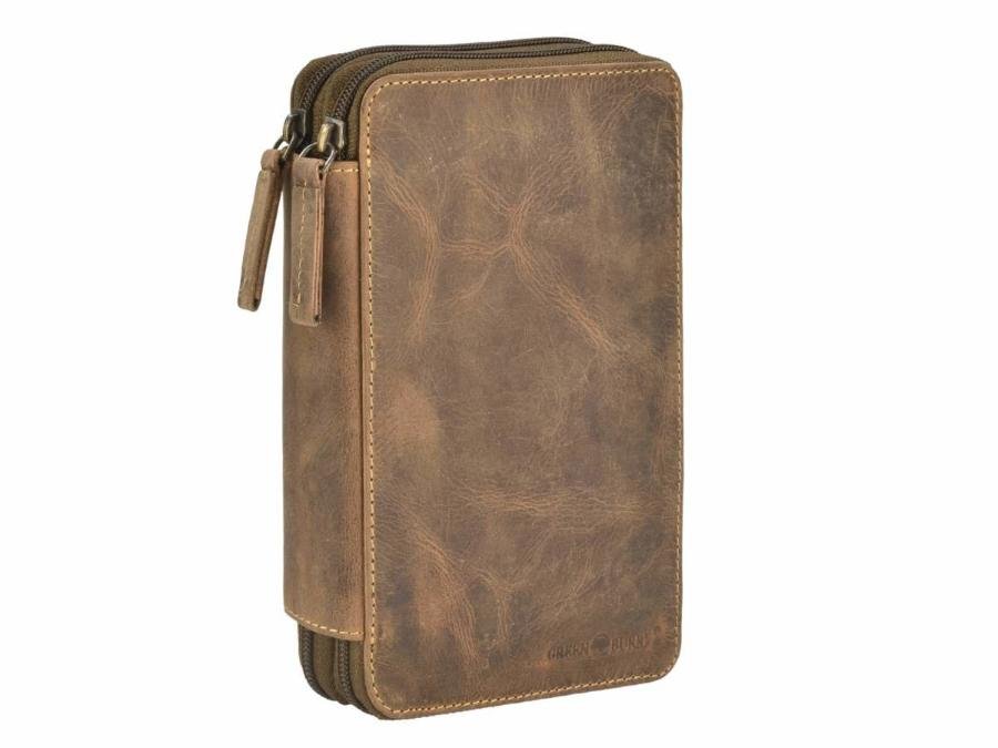 Greenburry Astuccio Con Cerniera Vintage Marrone In Pelle - immagine 4