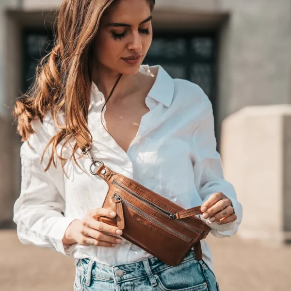 The Chesterfield Brand Marsupio In Pelle Cognac Toronto - immagine 9