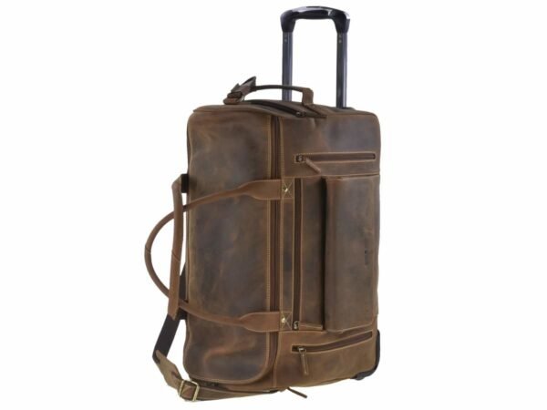 Greenburry Vintage Trolley Da Viaggio In Pelle - immagine 6