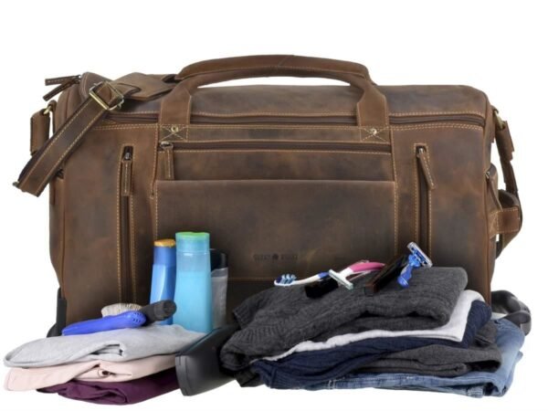 Greenburry Vintage Trolley Da Viaggio In Pelle - immagine 15