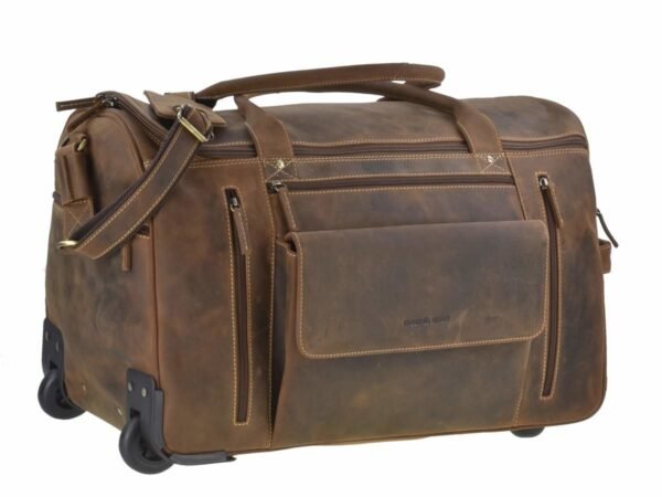 Greenburry Vintage Trolley Da Viaggio In Pelle - immagine 13