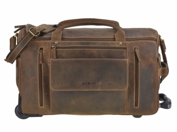 Greenburry Vintage Trolley Da Viaggio In Pelle
