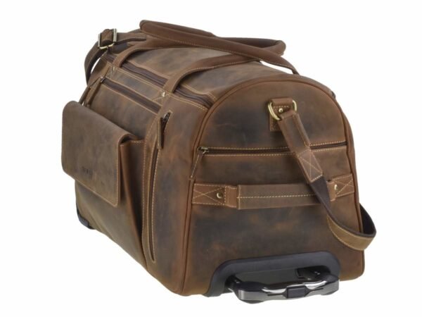 Greenburry Vintage Trolley Da Viaggio In Pelle - immagine 12