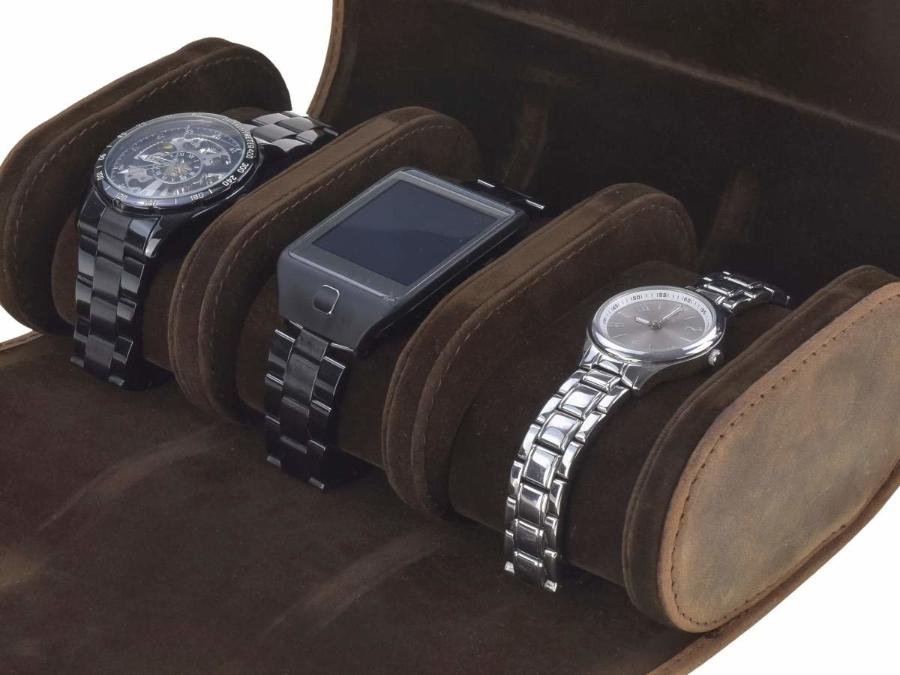 Greenburry Astuccio Porta Orologi 3 Pezzi in Pelle Vintage - immagine 10