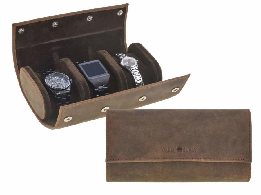 Greenburry Astuccio Porta Orologi 3 Pezzi in Pelle Vintage - immagine 3