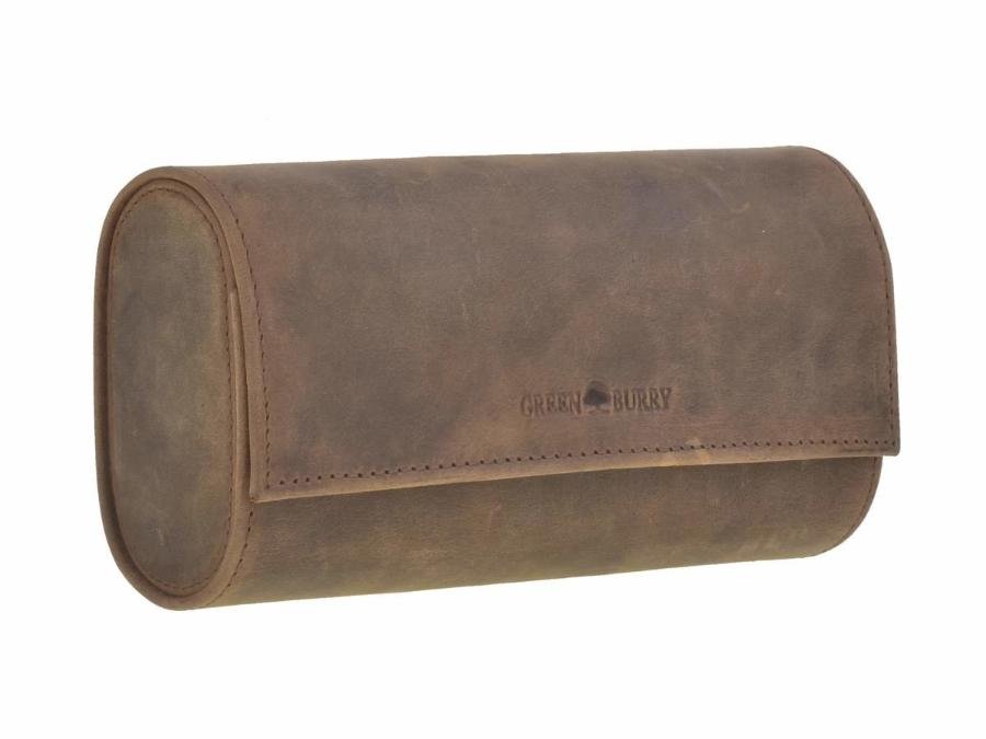 Greenburry Astuccio Porta Orologi 3 Pezzi in Pelle Vintage